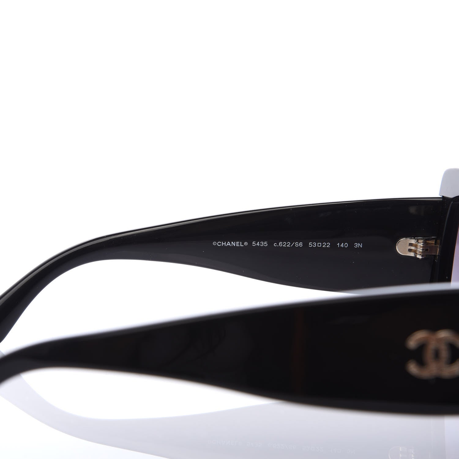Chanel Acetate Rectangle Sunglasses 5435 Black 5 of 8