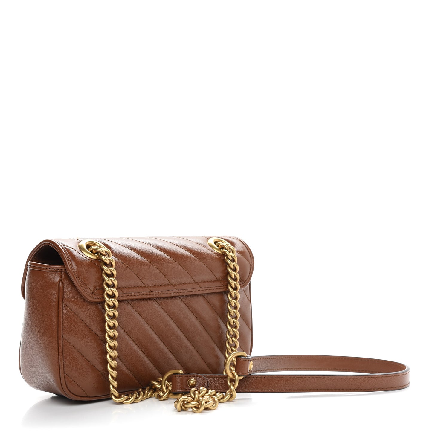 Azalea Calfskin Matelasse Diagonal Mini GG Marmont Shoulder Bag Cuir