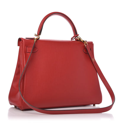 Hermes Evercolor Kelly Retourne 32 Rouge Casaque 3 of 10