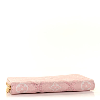 Louis Vuitton Empreinte Monogram Giant Broderies Zippy Wallet Pink Creme 4 of 9