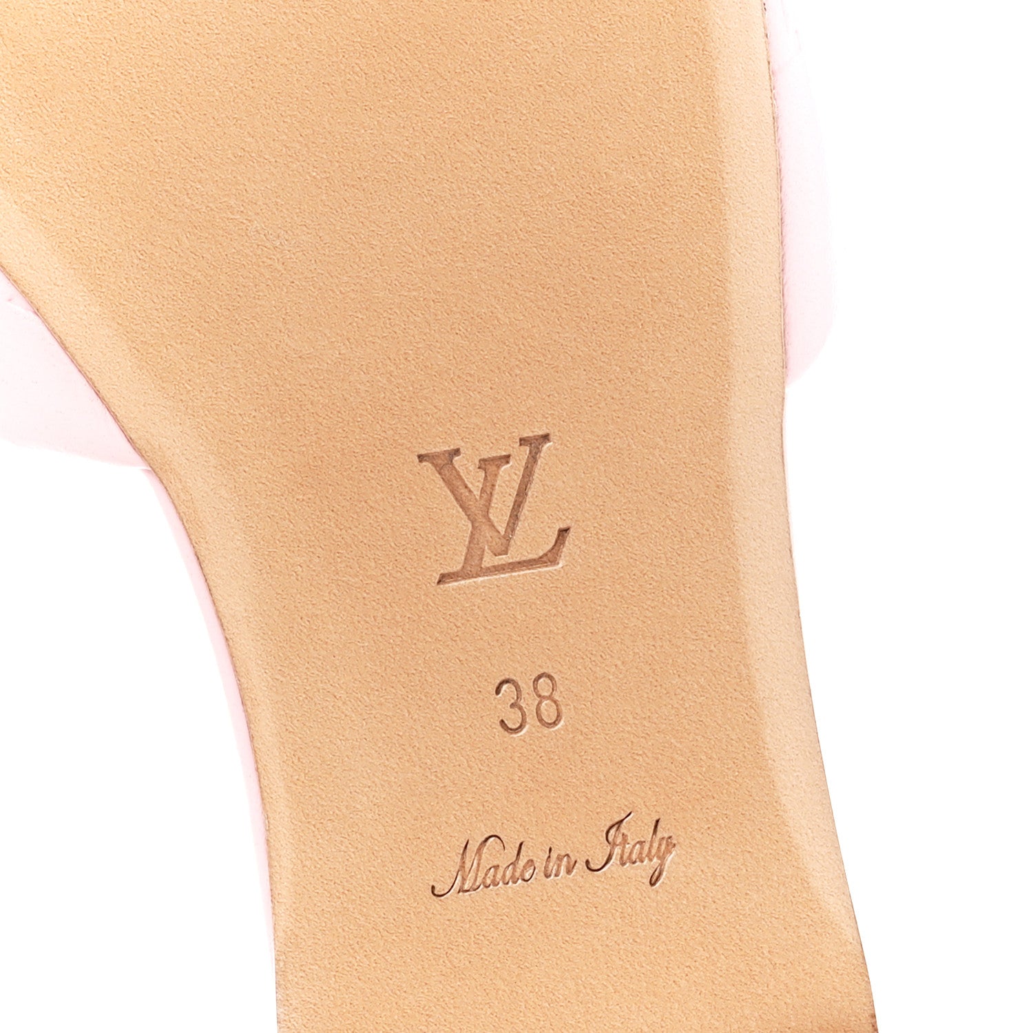 Louis Vuitton Lambskin Embossed Monogram Revival Flat Mules 38 Rose Clair 6 of 8