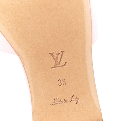 Louis Vuitton Lambskin Embossed Monogram Revival Flat Mules 38 Rose Clair 6 of 8