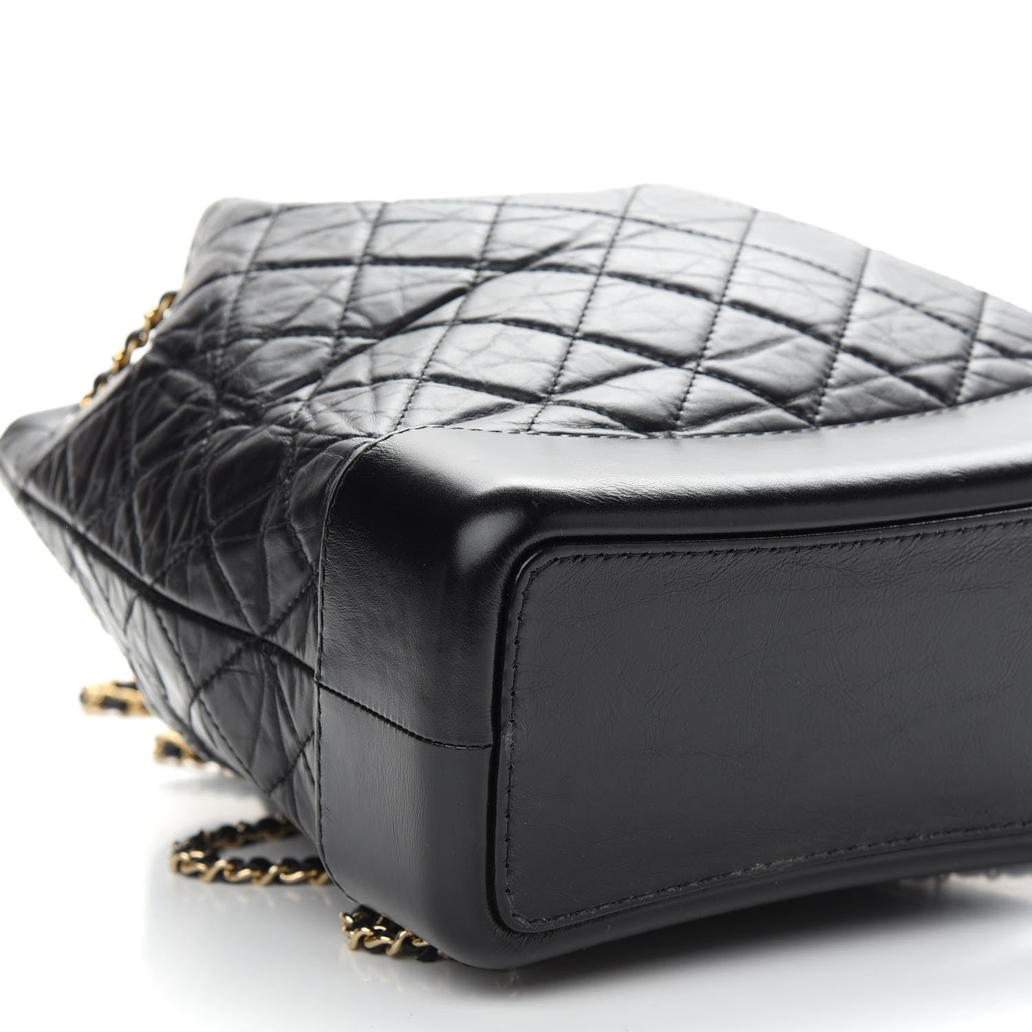 Chanel Aged Calfskin Quilted Small Gabrielle Backpack Black 8 of 9