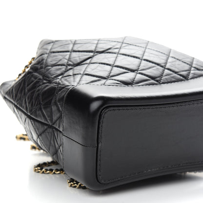 Chanel Aged Calfskin Quilted Small Gabrielle Backpack Black 8 of 9