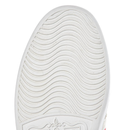 Gucci Calfskin Bee Star Embroidered Sylvie Web Ace Sneakers 40 White 8 of 10