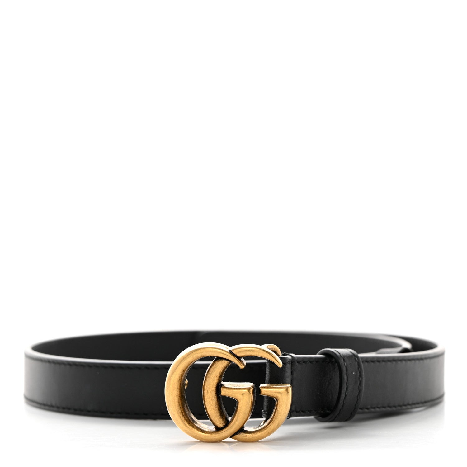 Gucci Calfskin Double G 20mm Belt 65 26 Black 1 of 5