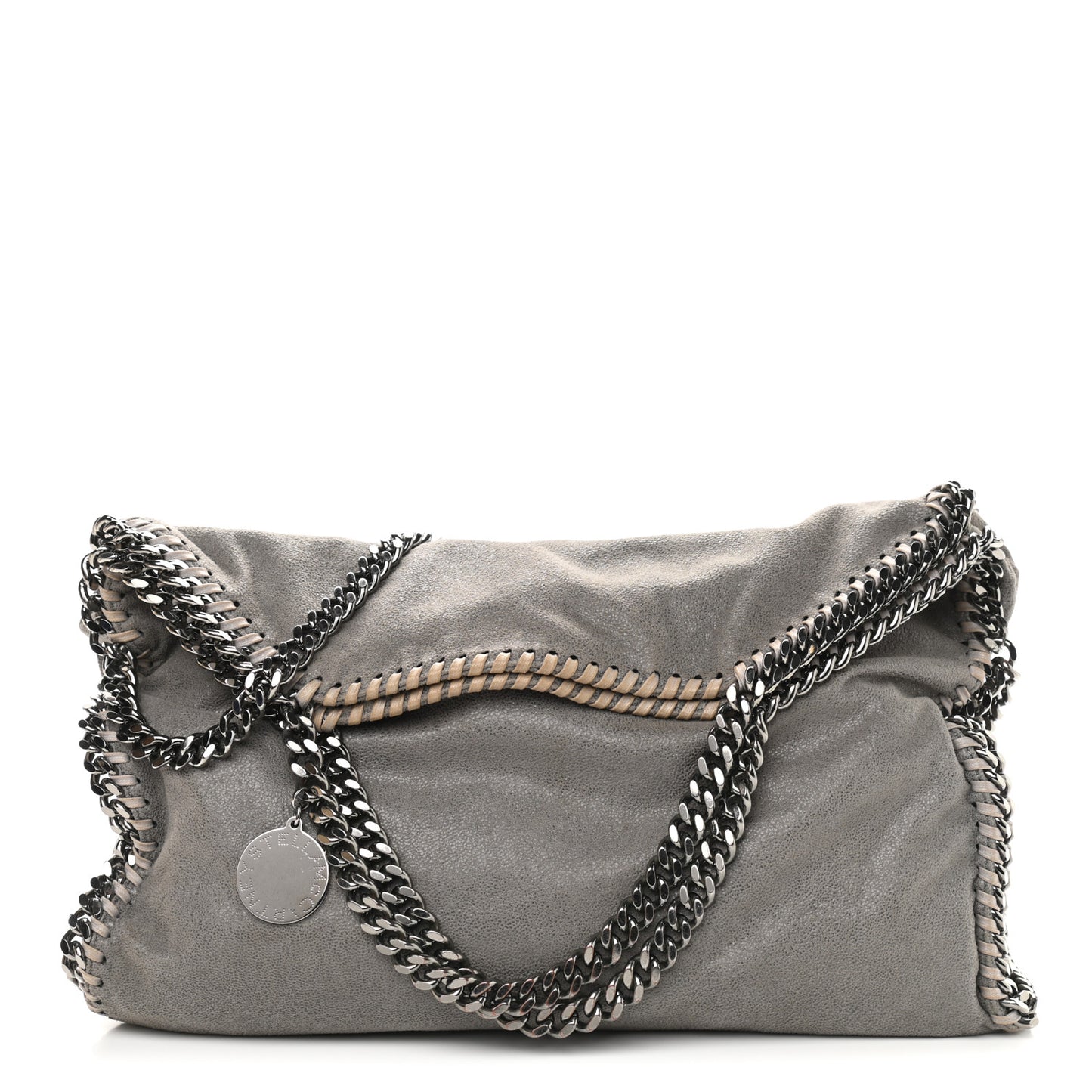 Shaggy Deer Falabella Fold Over Tote Grey