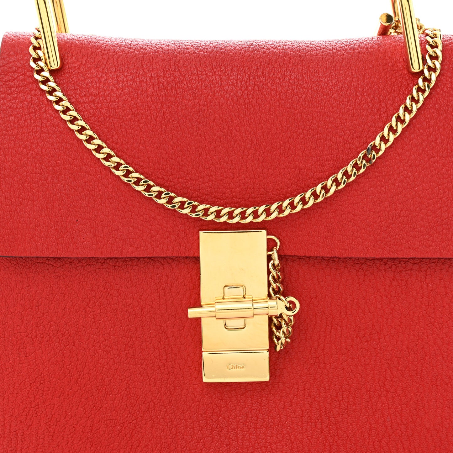 Goatskin Drew Shoulder Bag Red