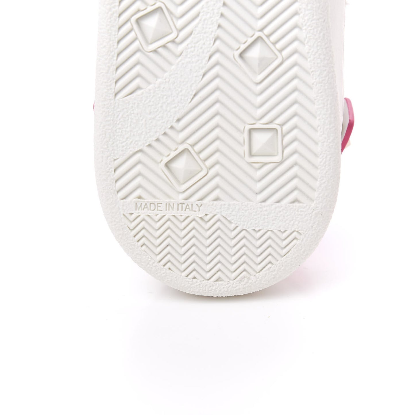 Calfskin Womens Backnet Sneakers 35.5 White Fuchsia