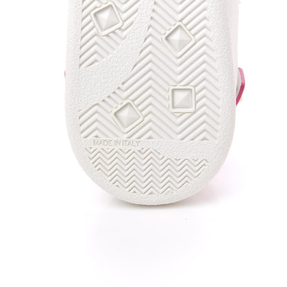 Valentino Garavani Calfskin Womens Backnet Sneakers 35.5 White Fuchsia 7 of 11