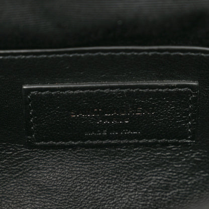 Saint Laurent Sheepskin Matelasse Chevron Monogram Monochrome Large College Bag Black 7 of 11