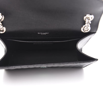 Saint Laurent Grain De Poudre Textured Mixed Matelasse Triquilt Medium Monogram Satchel Black 5 of 9