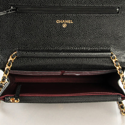 Chanel Caviar Quilted Wallet On Chain WOC Black 5 of 8