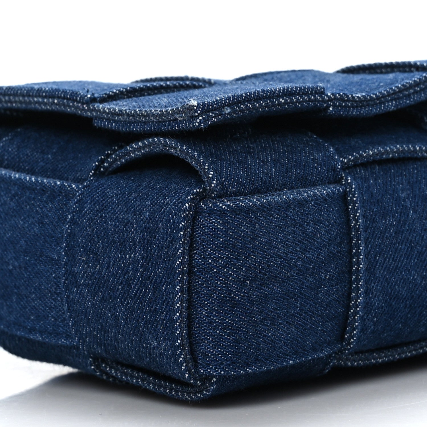 Bottega Veneta Denim Maxi Intrecciato Cassette Crossbody Bag Indigo 8 of 9