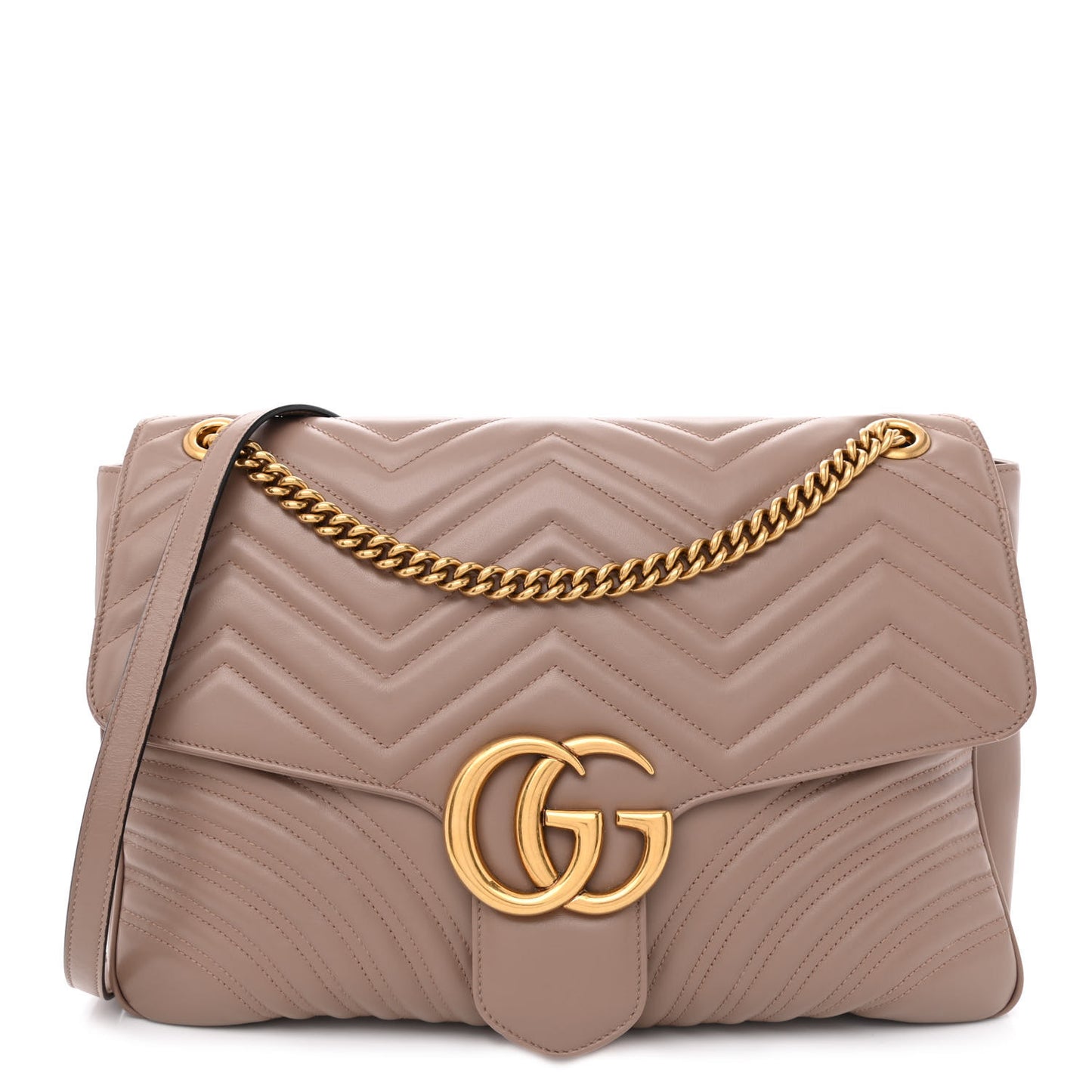 Calfskin Matelasse Large GG Marmont Shoulder Bag Porcelain Rose