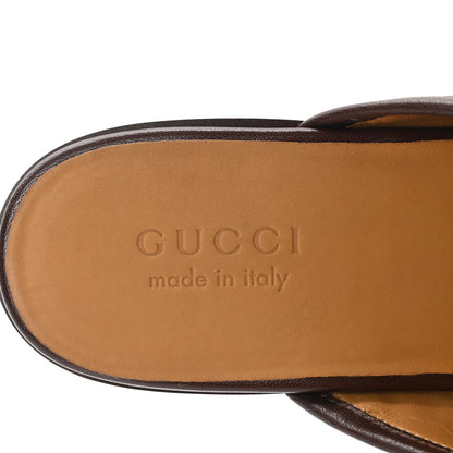 Gucci Calfskin Mens Princetown Slippers 7.5 Fondente Brown 6 of 9