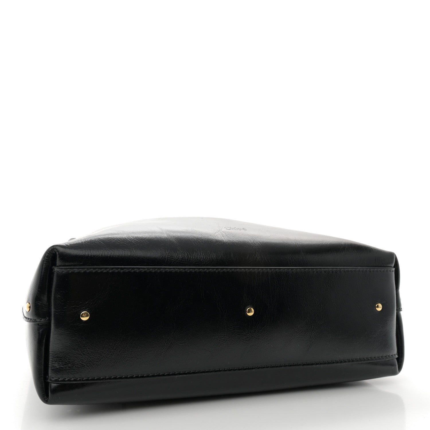 Chloe Shiny Calfskin Small Marcie Hobo Bag Black 4 of 10