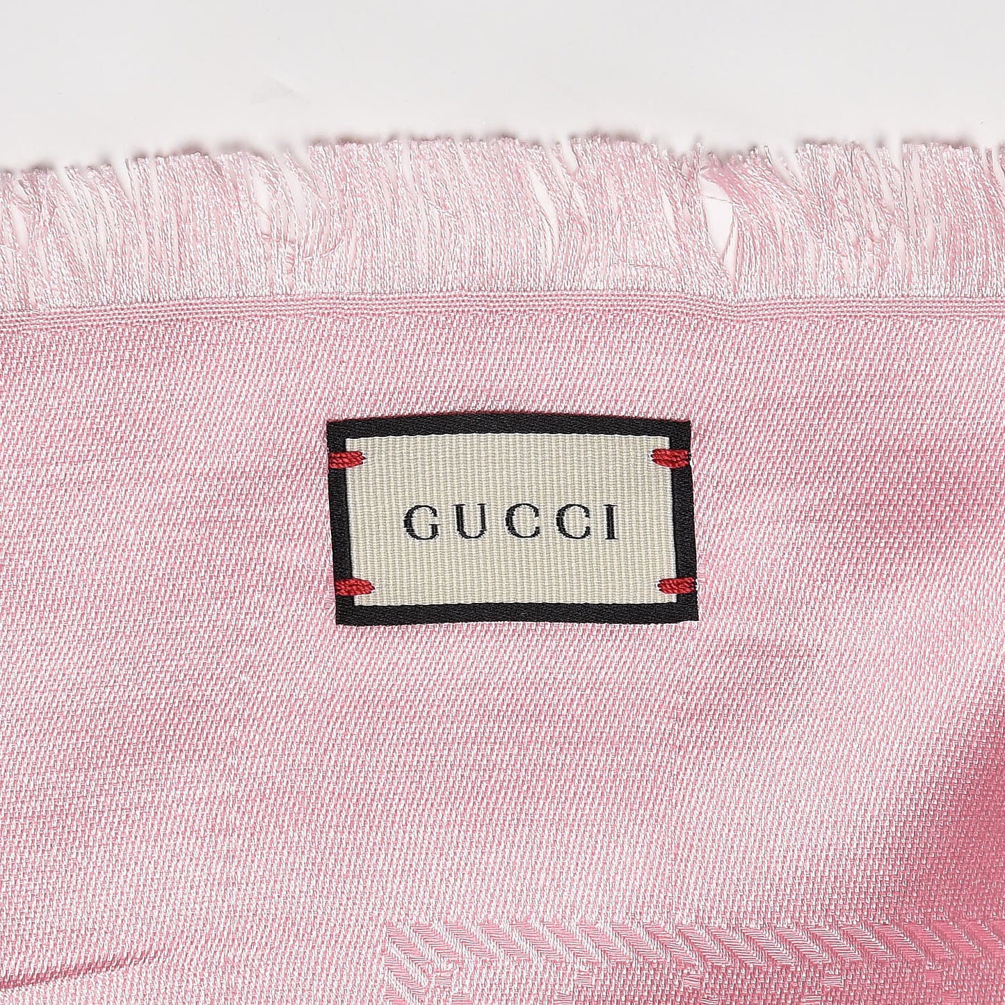 Wool Silk GG Monogram GGNat Plus Scarf Rose