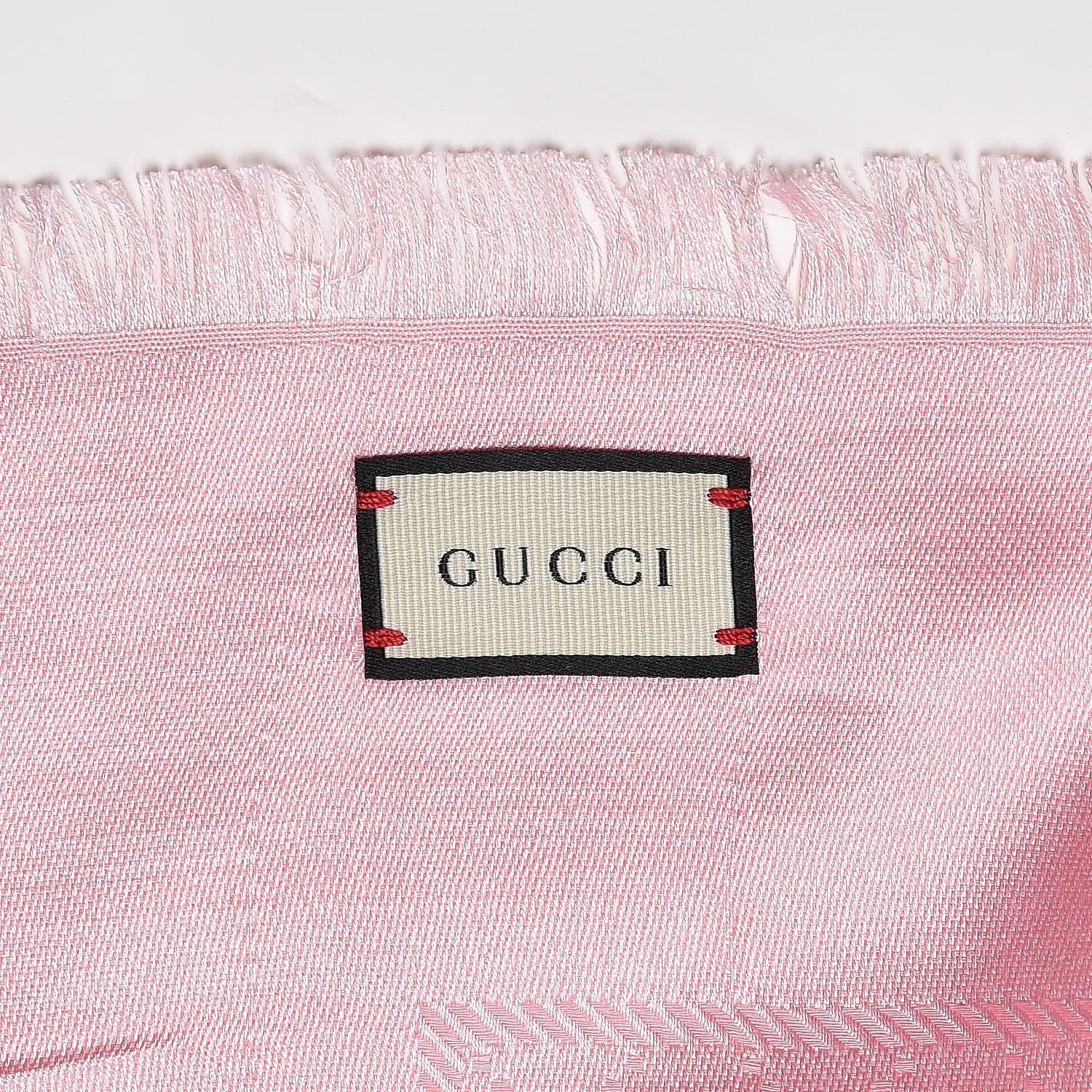 Gucci Wool Silk GG Monogram GGNat Plus Scarf Rose 2 of 3