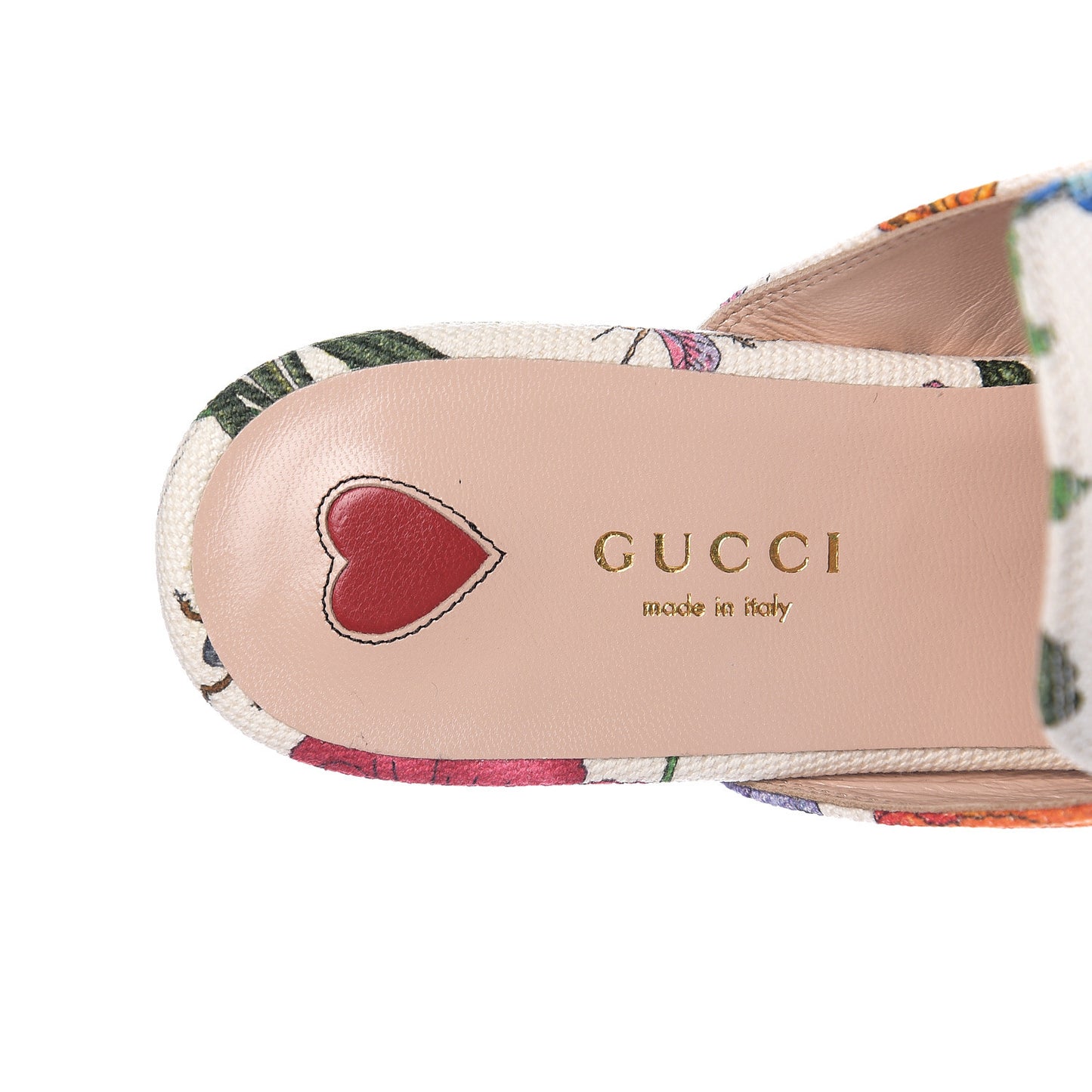 Canvas Flora Womens Princetown Slippers 37.5 White Multicolor