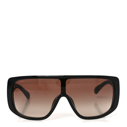 Chanel Acetate Shield Sunglasses 5495 Black 2 of 7