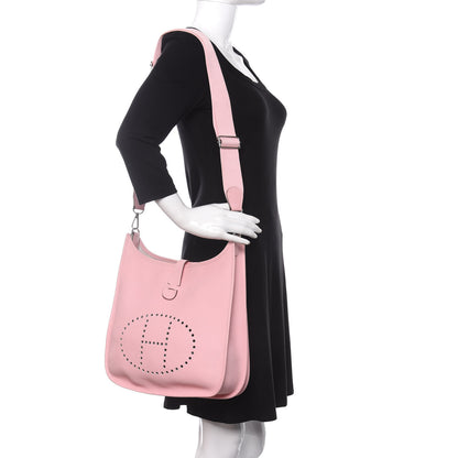 Hermes Taurillon Clemence Evelyne III GM Rose Sakura 2 of 11