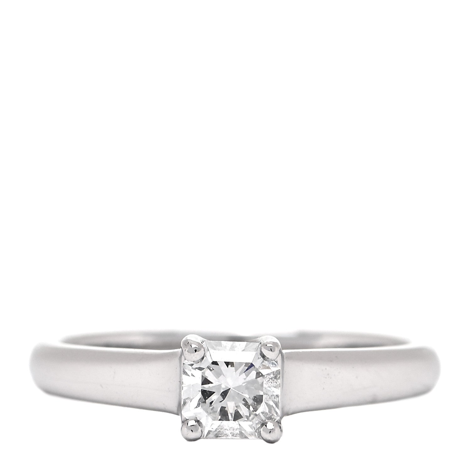 Tiffany Platinum Diamond .45ct Solitaire Lucida Engagement Ring 53 6.25 1 of 8