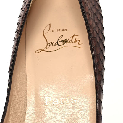 Christian Louboutin Watersnake Altadama 140 Pumps 38.5 Testa Di Moro 8 of 13