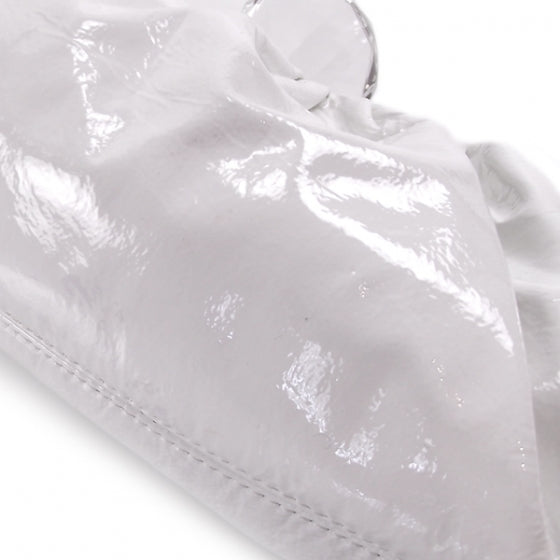 Chanel Vinyl Diamond Kiss lock Clutch Ivory 5 of 9
