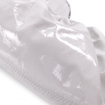 Chanel Vinyl Diamond Kiss lock Clutch Ivory 5 of 9