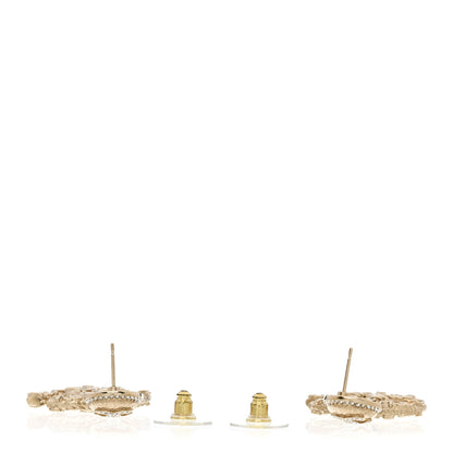 Chanel Crystal CC Drop Logo Earrings Gold 3 of 5