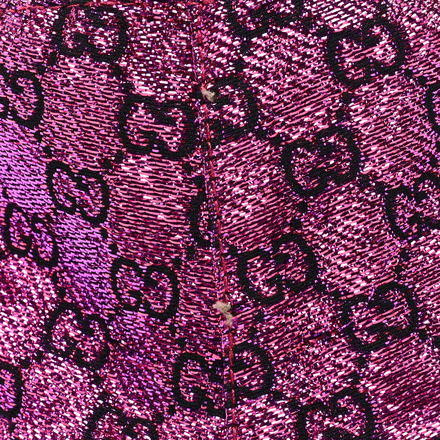 Canvas Lame GG Monogram Reversible Bucket Hat Fuxia Pink