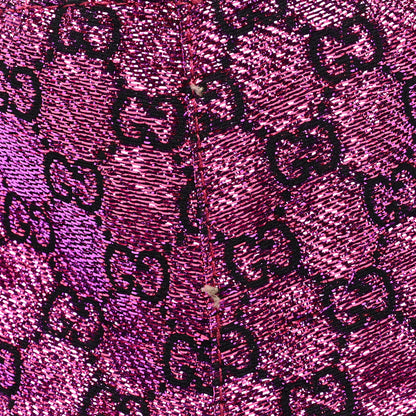Gucci Canvas Lame GG Monogram Reversible Bucket Hat Fuxia Pink 13 of 13