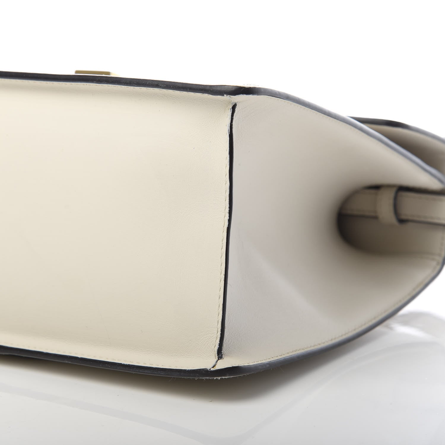 Gucci Calfskin Web Medium Sylvie Top Handle Bag White 10 of 11