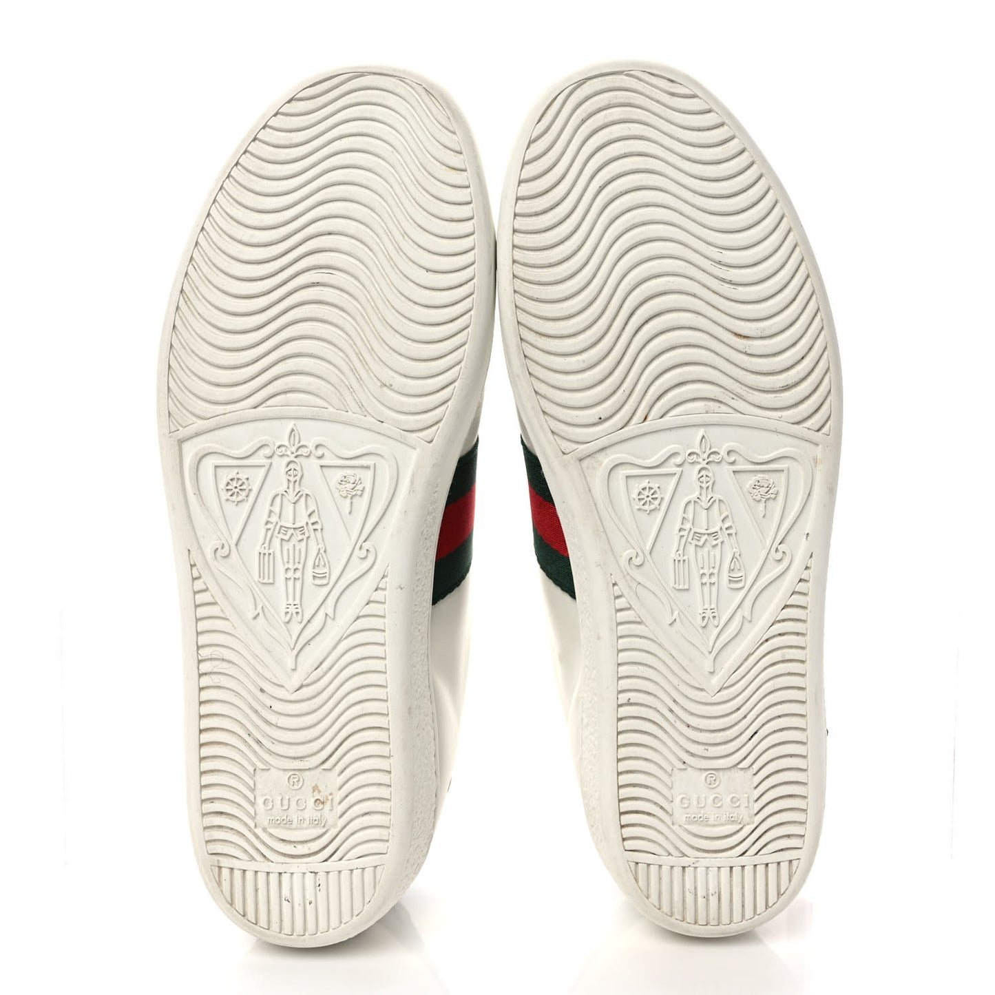 Calfskin Web Floral Embroidered Womens Ace Sneakers 35.5 White