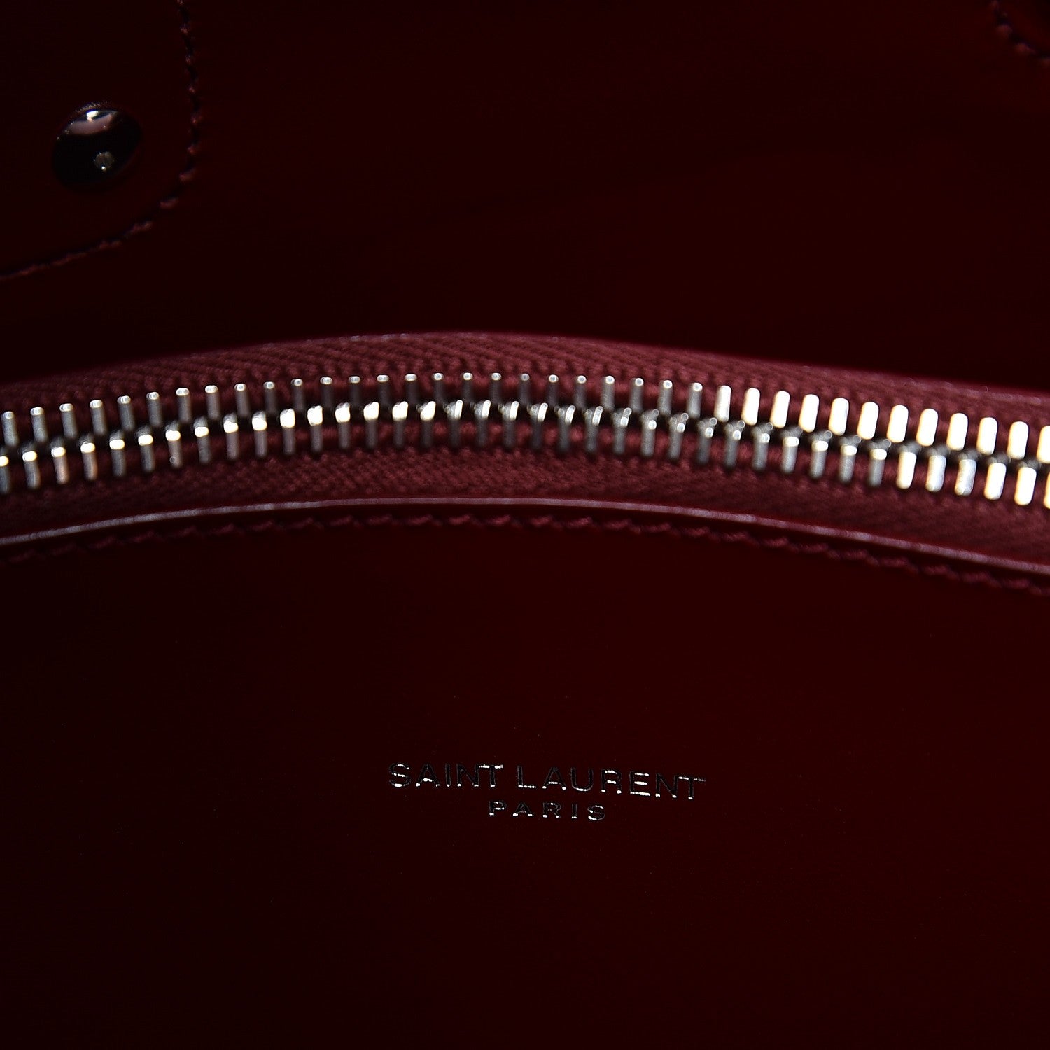 Saint Laurent Calfskin Crocodile Embossed Small Sac De Jour Bordeaux 9 of 10