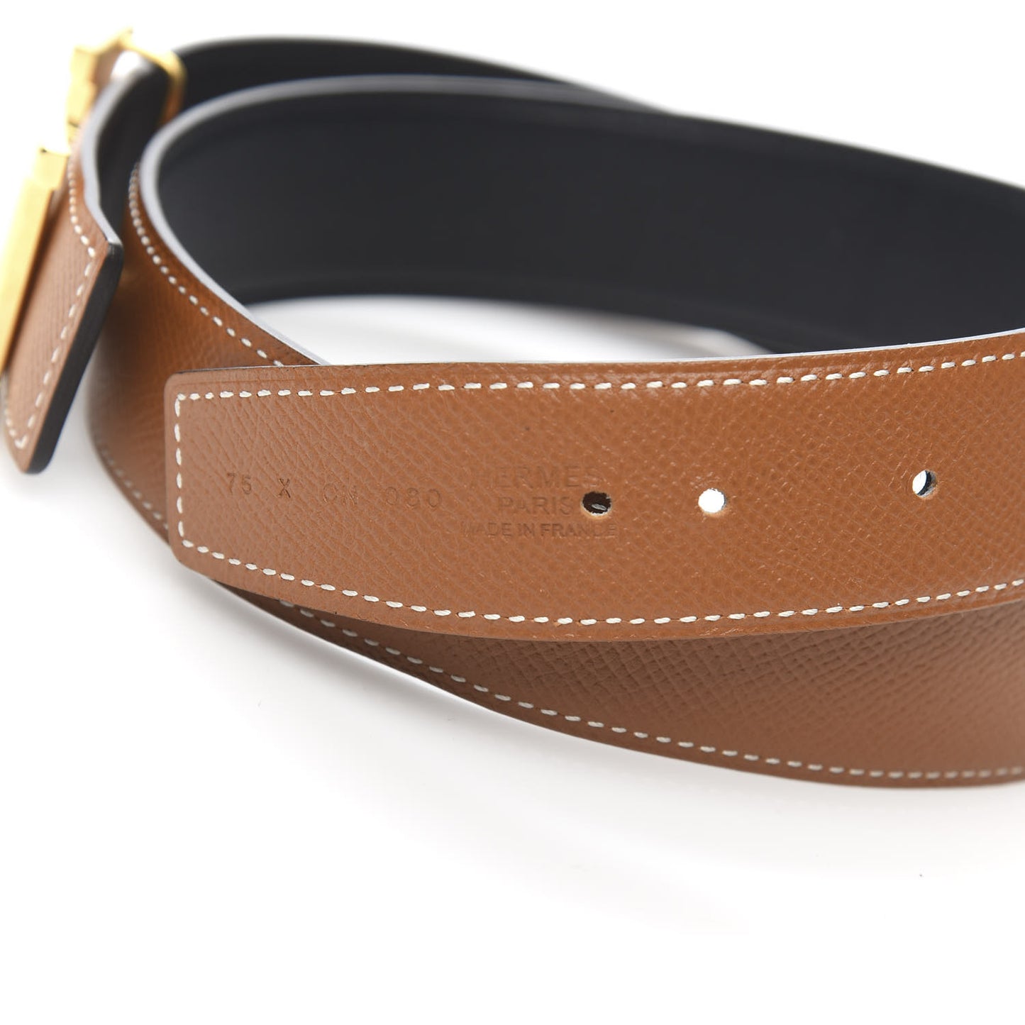 Epsom Swift 32mm H Belt 75 Gold Black