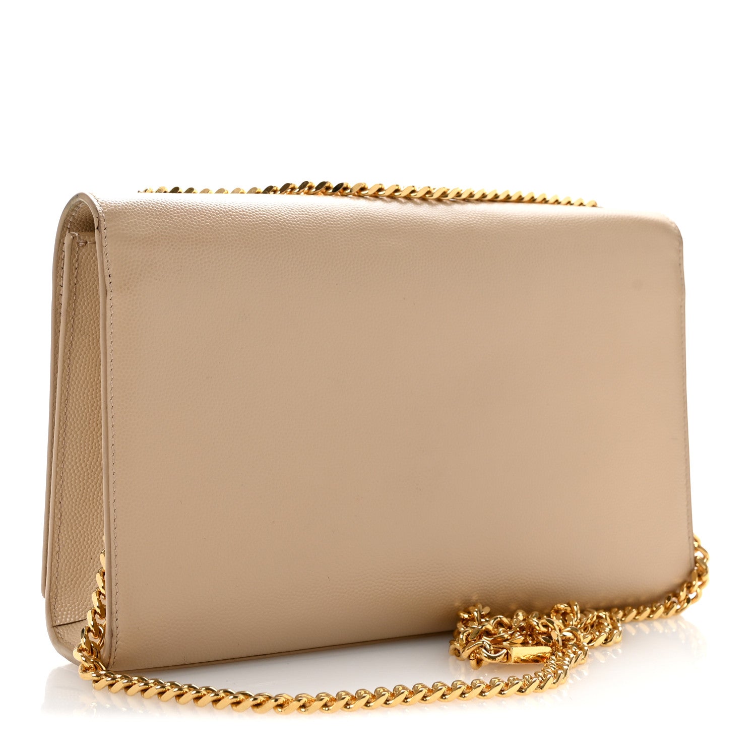 Saint Laurent Grain De Poudre Medium Monogram Kate Satchel Nude Powder 3 of 13