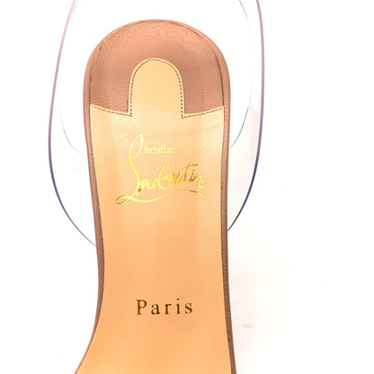 Christian Louboutin Nappa Shiny PVC Jonatina 100 Sandals 40 Nude 8 of 8