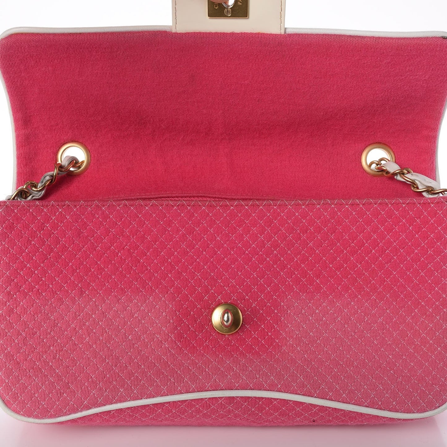Jersey Micro Quilted Medium Single Flap Pink