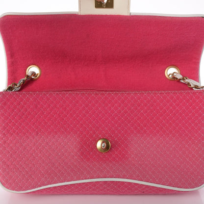 Chanel Jersey Micro Quilted Medium Single Flap Pink 10 of 12
