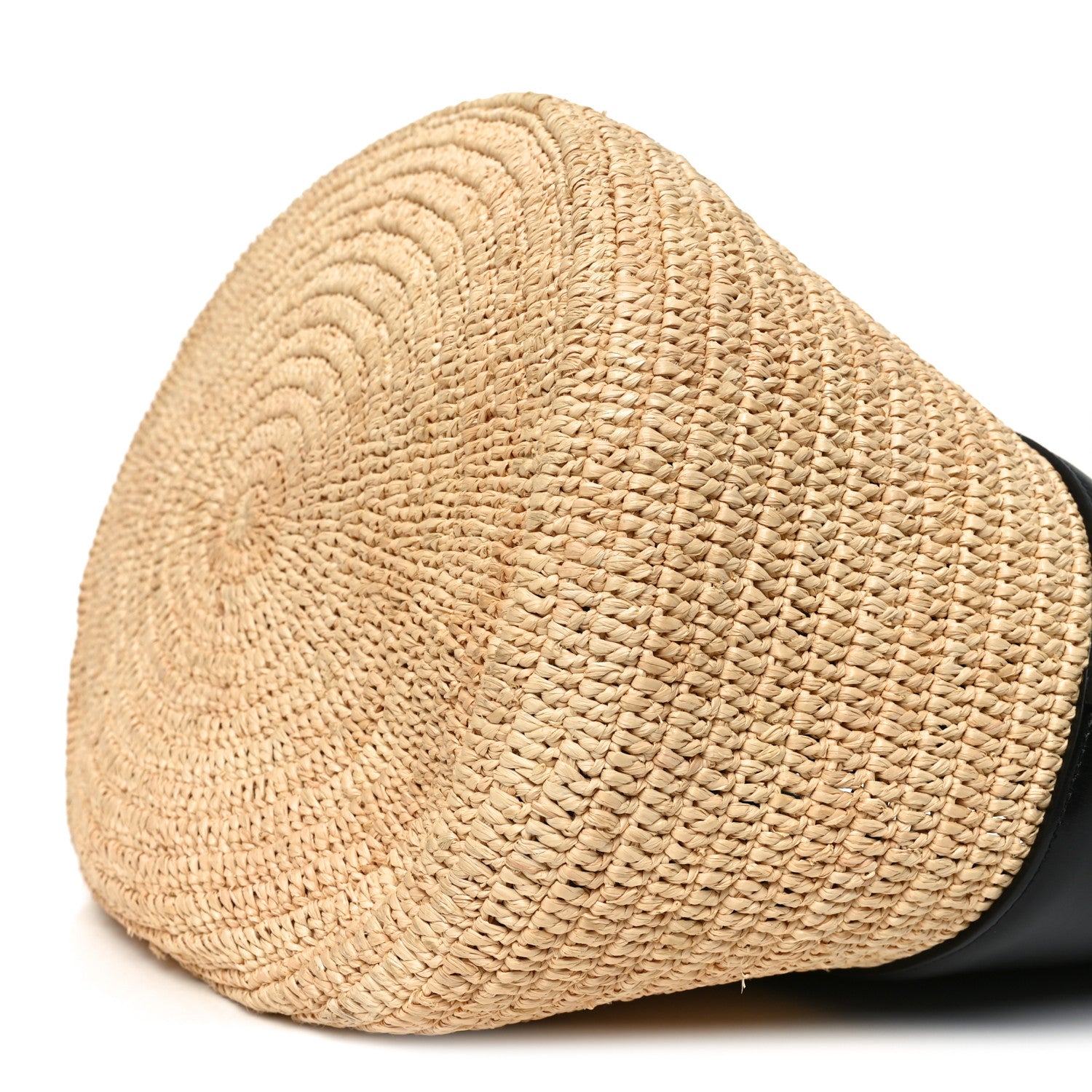 Celine Raffia Calfskin Basket Bag Natural Black 11 of 11