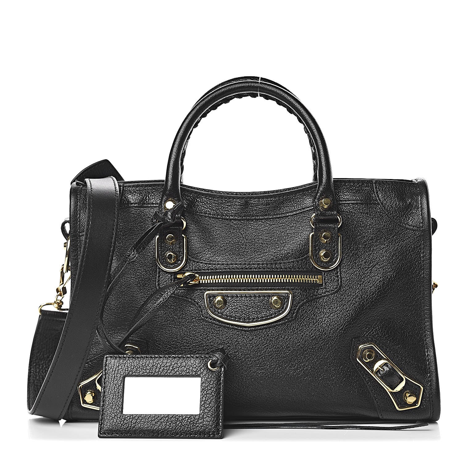 Balenciaga Chevre Gold Metallic Edge Hardware S City Black 1 of 10