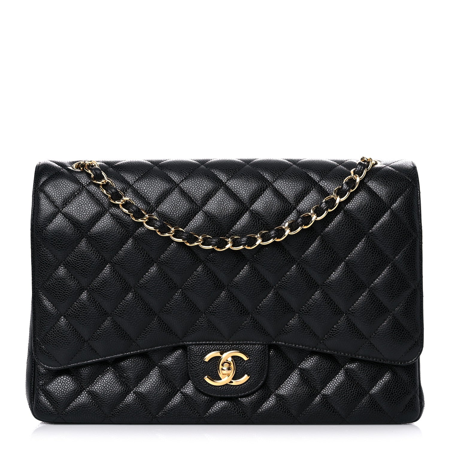 Chanel Caviar Quilted Maxi Double Flap Black 1 of 14