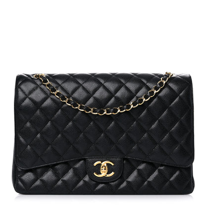 Chanel Caviar Quilted Maxi Double Flap Black 1 of 14
