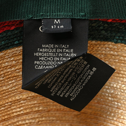 Gucci Abaca Straw Web Fedora Hat M 8 of 8
