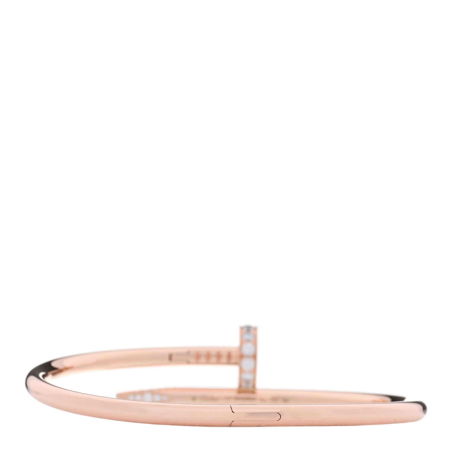 Cartier 18K Pink Gold Diamond Juste Un Clou Bracelet 17 2 of 4