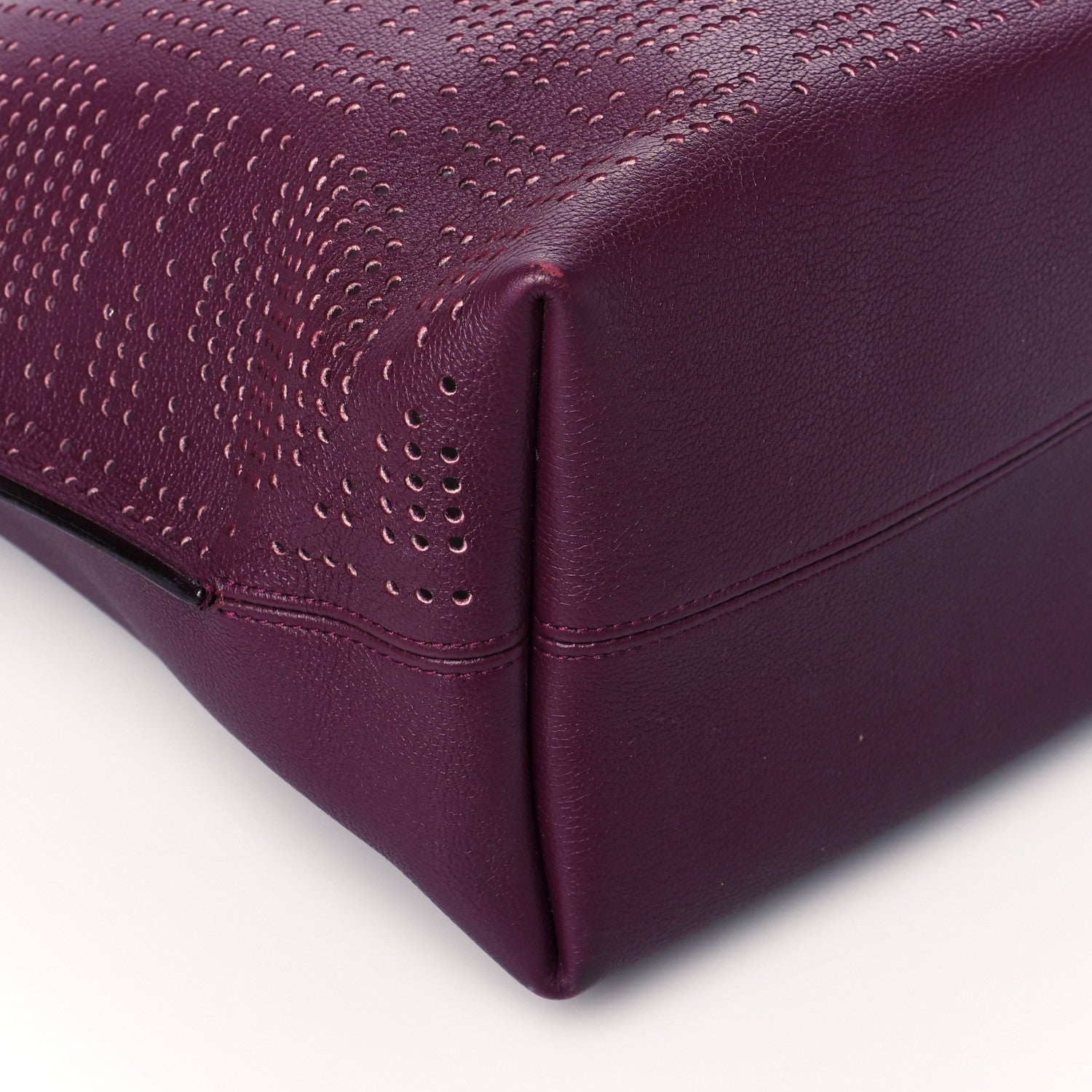 Christian Dior Calfskin Perforated Cannage Dioriva Tote Purple Multicolor 7 of 8