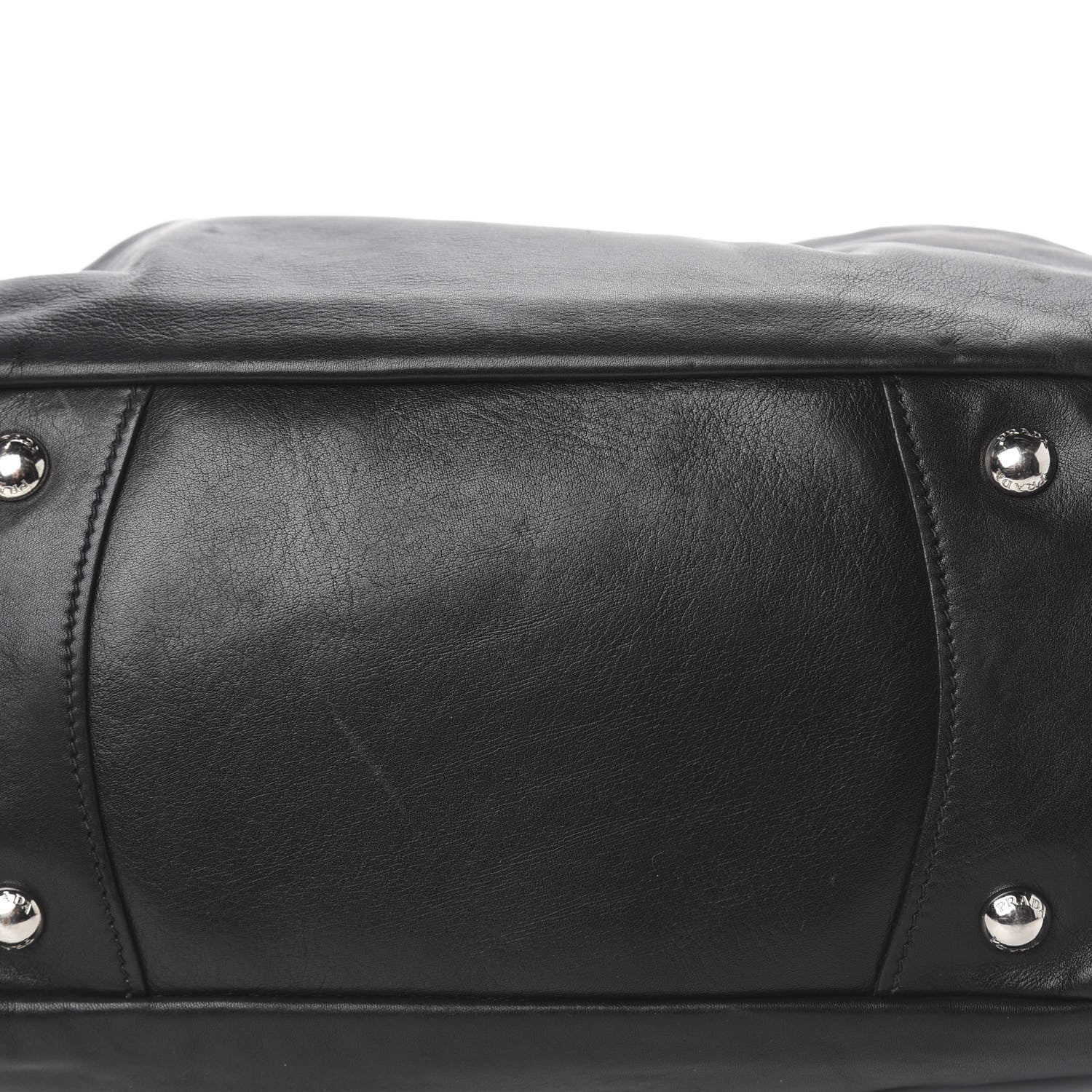 Prada Soft Calfskin Pleated Hobo Black 11 of 12