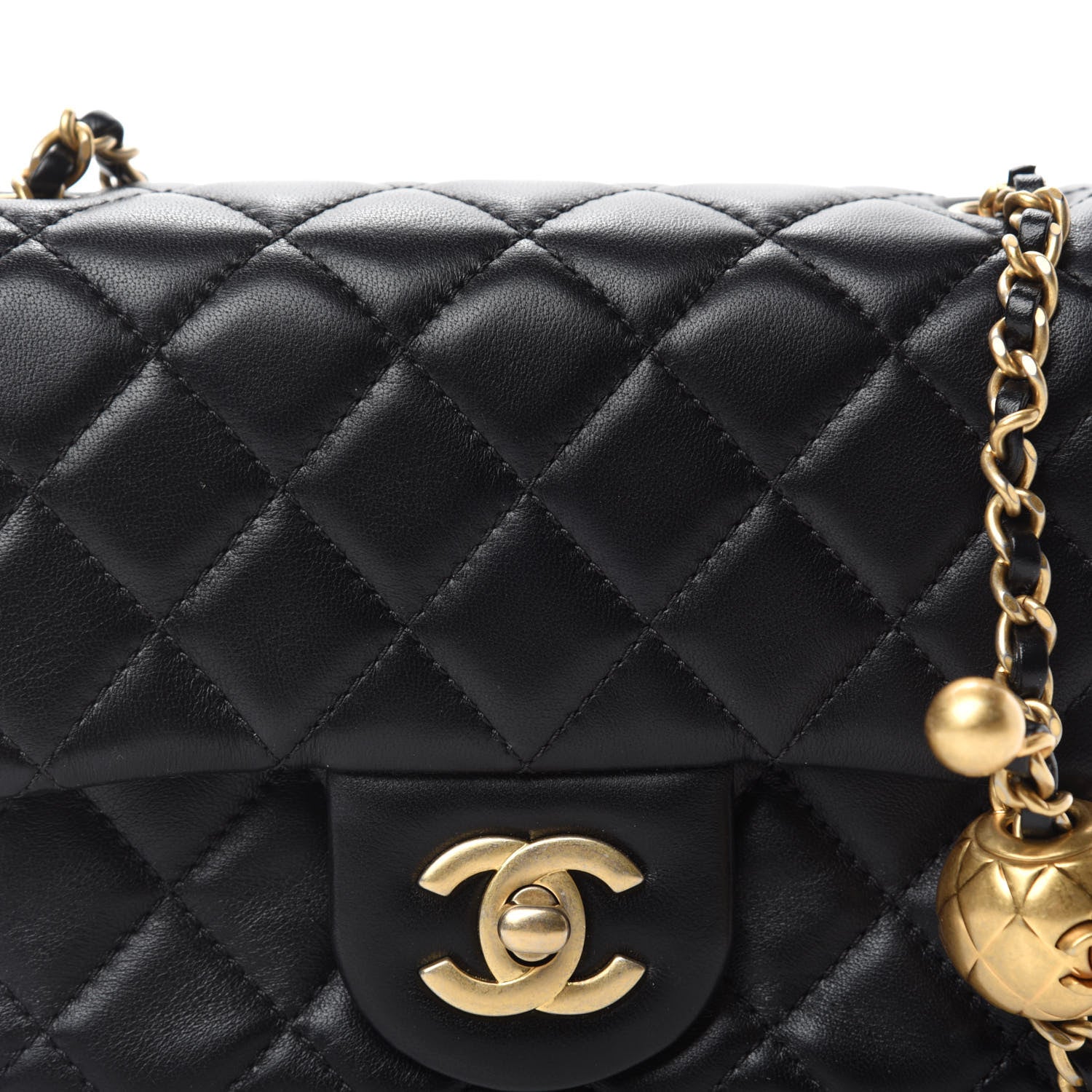 Chanel Lambskin Quilted Mini Pearl Crush Flap Black 11 of 12